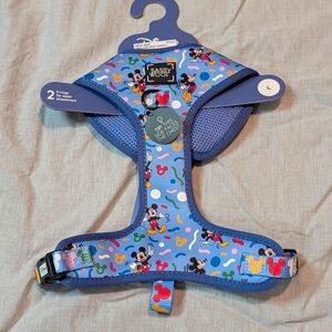 Sassy Woof, Disney Mickey Blue Dog Harness, Size Large